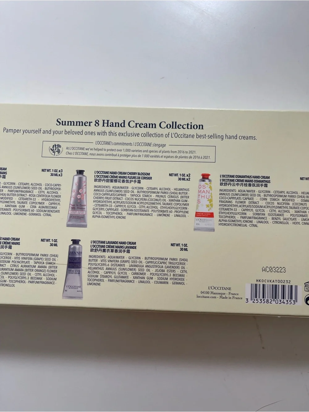 L’OCCITANE  Summer 8 Hand Cream Collection New